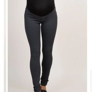 Gray maternity jeggings